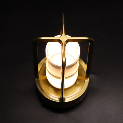 Modern Minimalist Round Right Angle Acrylic Iron LED Table Lamp for Living Room