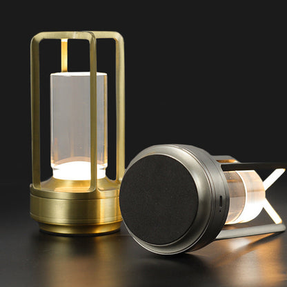 Modern Minimalist Round Right Angle Acrylic Iron LED Table Lamp for Living Room