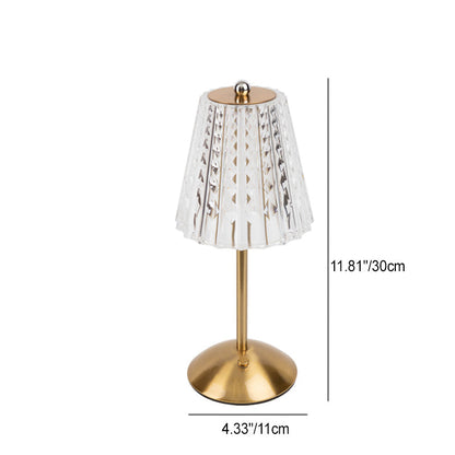 Modern Minimalist Round Semi-Cone PC Iron LED Table Lamp for Living Room