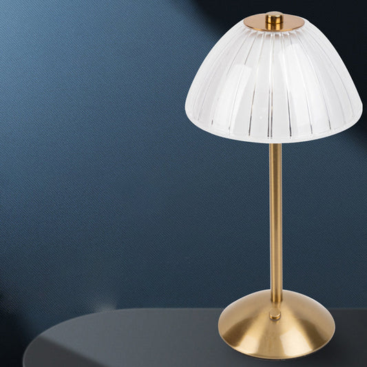 Modern Minimalist Round Semi-Cone PC Iron LED Table Lamp for Living Room