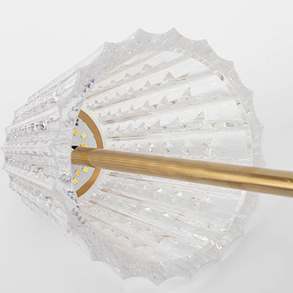 Modern Minimalist Round Semi-Cone PC Iron LED Table Lamp for Living Room
