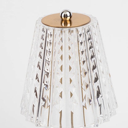 Modern Minimalist Round Semi-Cone PC Iron LED Table Lamp for Living Room