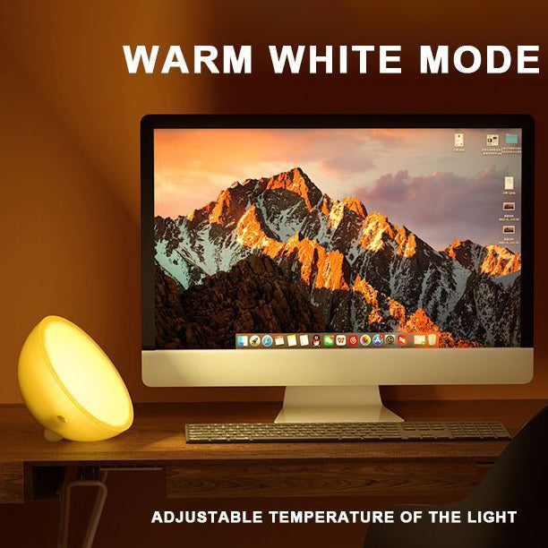 Modern Simplicity PC Bowl USB Bluetooth LED Table Lamp Night Light for Bedroom