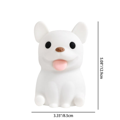 Contemporary Creative Kids Rechargeable Bulldog LED Table Lamp Night Light for Bedroom