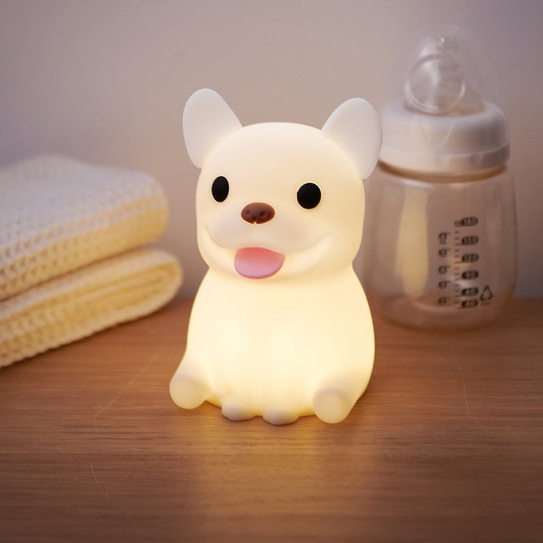 Contemporary Creative Kids Rechargeable Bulldog LED Table Lamp Night Light for Bedroom