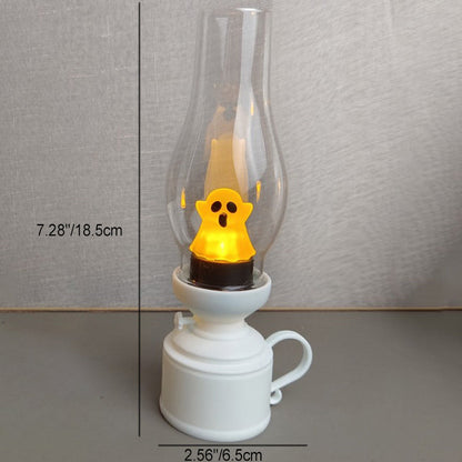 Contemporary Creative PVC Battery Kerosene Ghost Flame Halloween LED Table Lamp Night Light for Bedroom