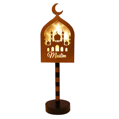 Contemporary Creative Battery Decorative Moon Star LED Table Lamp for Bedroom