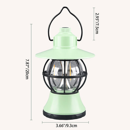 Contemporary Retro Waterproof Rechargeable LED Lantern Hanging Table Lamp Outdoor Light for Garden