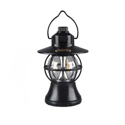 Contemporary Retro Waterproof Rechargeable LED Lantern Hanging Table Lamp Outdoor Light for Garden