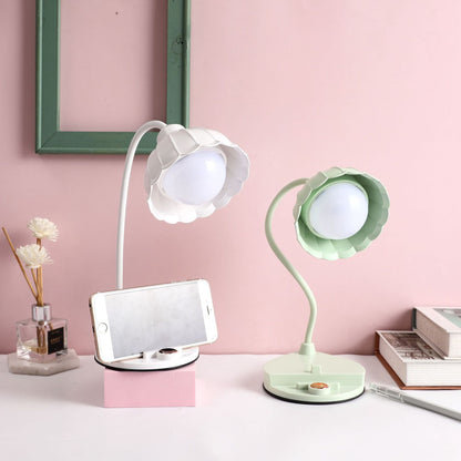 Contemporary Scandinavian Rechargeable Touch-Sensor LED Table Lamp for Nightstands