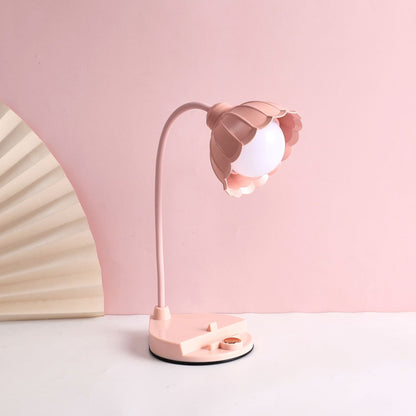 Contemporary Scandinavian Rechargeable Touch-Sensor LED Table Lamp for Nightstands