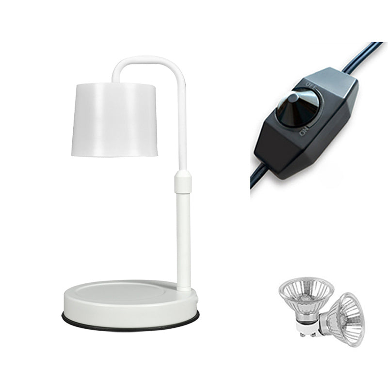 Contemporary Scandinavian Iron Adjustable Dimmable Cylinder 1-Light Table Lamp for Bedroom
