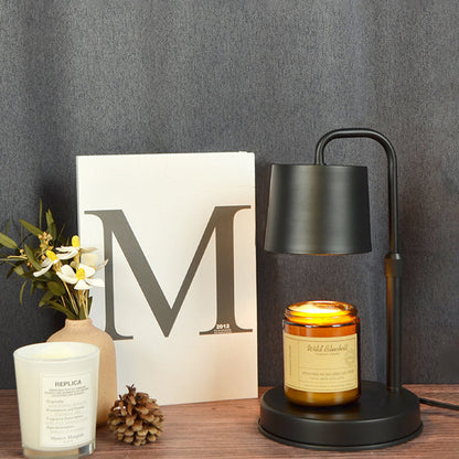 Contemporary Scandinavian Iron Adjustable Dimmable Cylinder 1-Light Table Lamp for Bedroom
