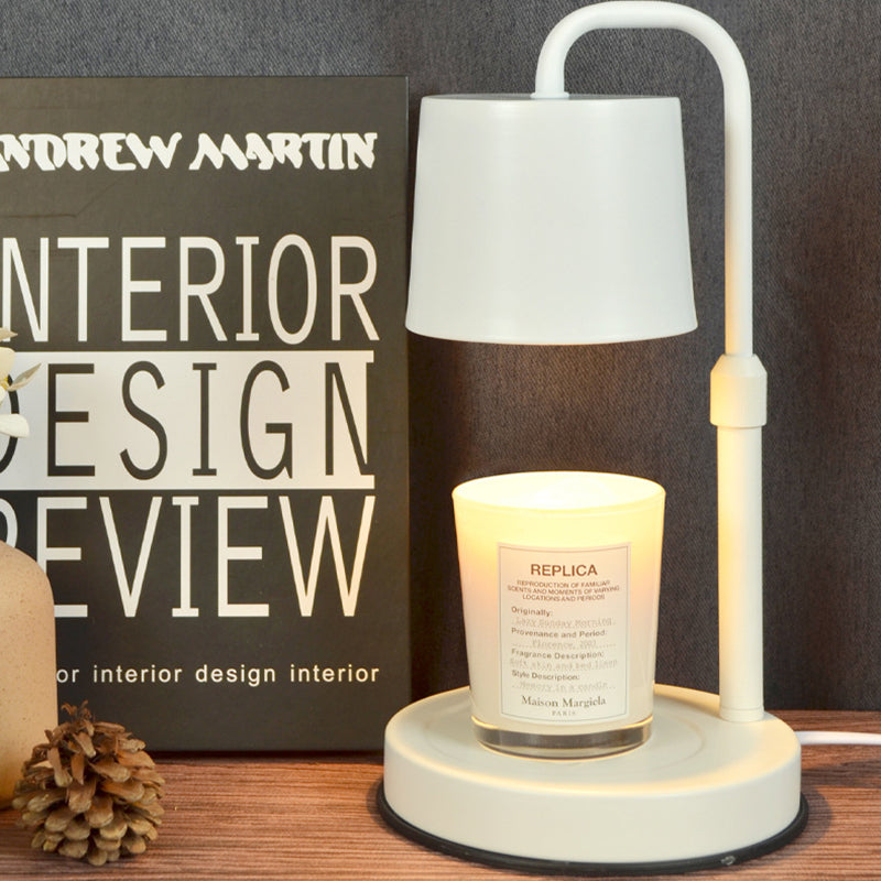 Contemporary Scandinavian Iron Adjustable Dimmable Cylinder 1-Light Table Lamp for Bedroom