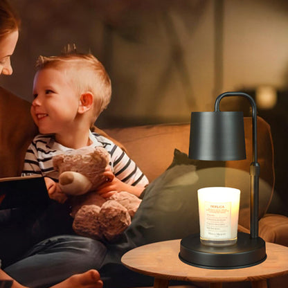 Contemporary Scandinavian Iron Adjustable Dimmable Cylinder 1-Light Table Lamp for Bedroom