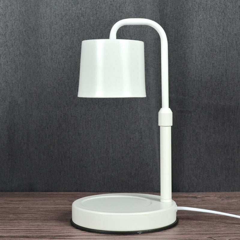 Contemporary Scandinavian Iron Adjustable Dimmable Cylinder 1-Light Table Lamp for Bedroom