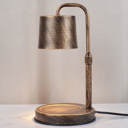 Contemporary Scandinavian Iron Adjustable Dimmable Cylinder 1-Light Table Lamp for Bedroom