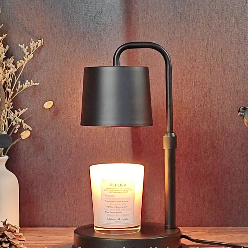 Contemporary Scandinavian Iron Adjustable Dimmable Cylinder 1-Light Table Lamp for Bedroom