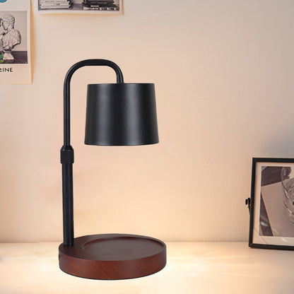 Contemporary Scandinavian Iron Adjustable Dimmable Cylinder 1-Light Table Lamp for Bedroom