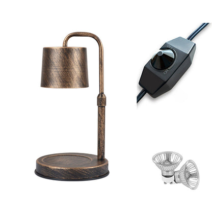Contemporary Scandinavian Iron Adjustable Dimmable Cylinder 1-Light Table Lamp for Bedroom