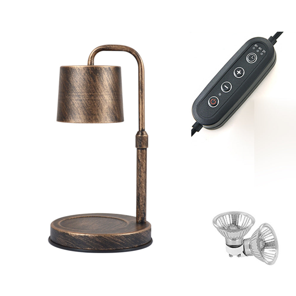 Contemporary Scandinavian Iron Adjustable Dimmable Cylinder 1-Light Table Lamp for Bedroom