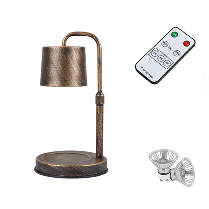 Contemporary Scandinavian Iron Adjustable Dimmable Cylinder 1-Light Table Lamp for Bedroom