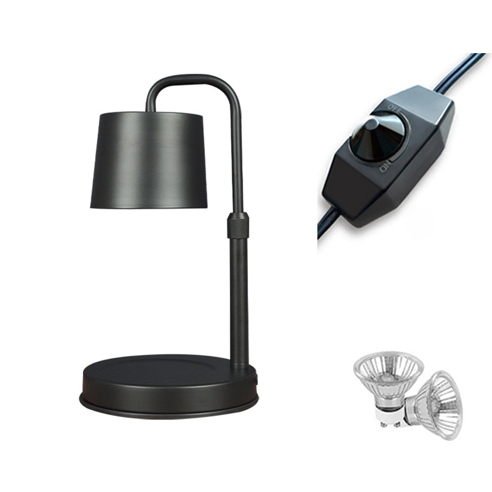 Contemporary Scandinavian Iron Adjustable Dimmable Cylinder 1-Light Table Lamp for Bedroom