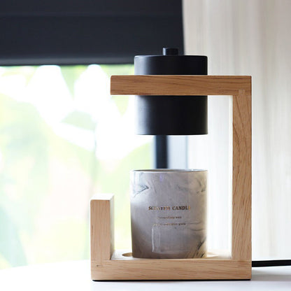 Traditional Farmhouse Metal Rubber Geometric Cylinder 1-Lamp Melting Wax Table Lamp for Bedroom