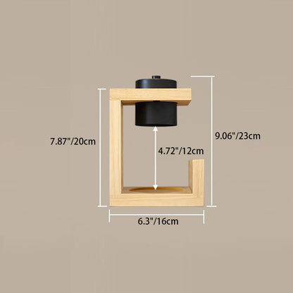 Traditional Farmhouse Metal Rubber Geometric Cylinder 1-Lamp Melting Wax Table Lamp for Bedroom