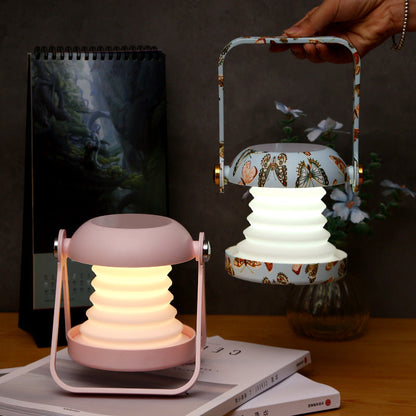 Contemporary Creative Rechargeable Folding Silica LED Mirror Table Lamp Night Light for Bedroom