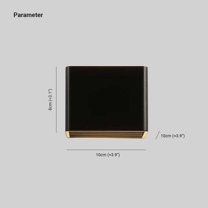 Modern Square Wall Light - Waterproof LED Applique Fixture
