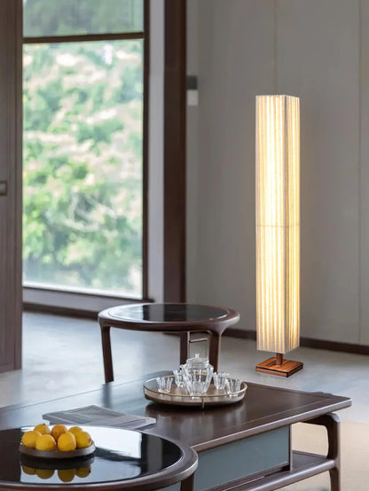 Bailey Floor Lamp with LED, Warm Light, Fabric Shade