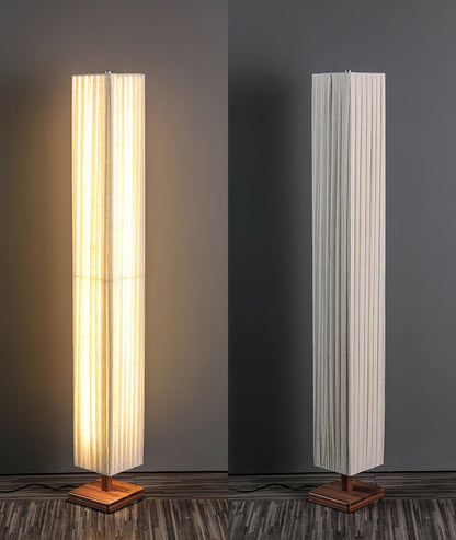 Bailey Floor Lamp with LED, Warm Light, Fabric Shade