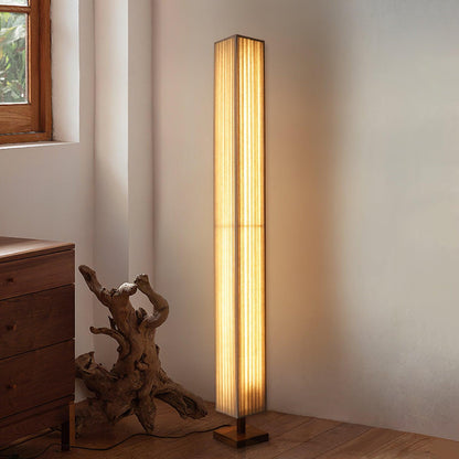 Bailey Floor Lamp with LED, Warm Light, Fabric Shade
