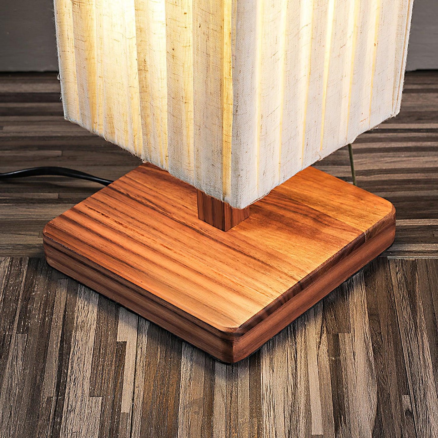 Bailey Floor Lamp with LED, Warm Light, Fabric Shade
