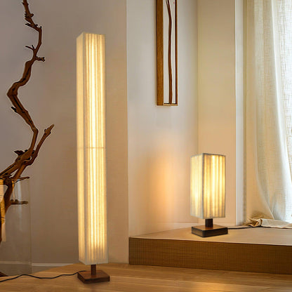 Bailey Floor Lamp with LED, Warm Light, Fabric Shade