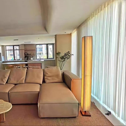 Bailey Floor Lamp with LED, Warm Light, Fabric Shade