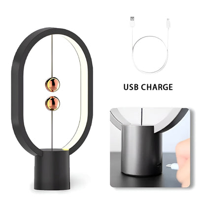 LED BalanceGlow Lamp - Elegant Mood Lighting & USB Charge