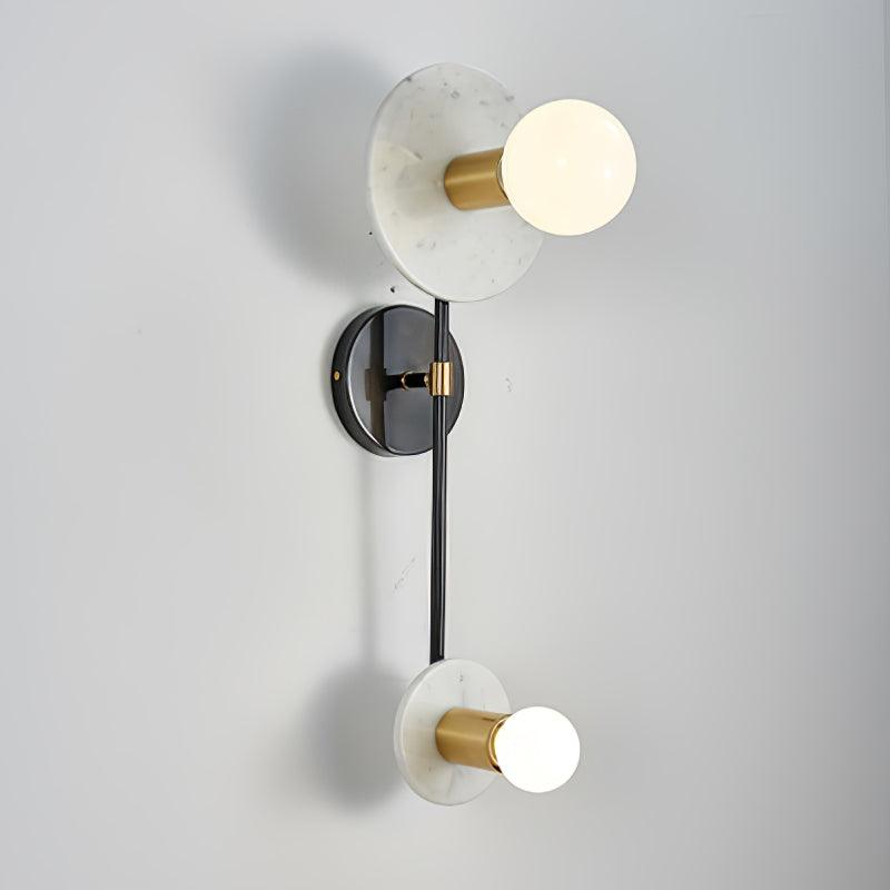 Balance Scale Wall Light with Marble and Metal Finish