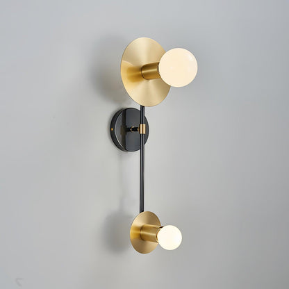 Balance Scale Wall Light with Marble and Metal Finish