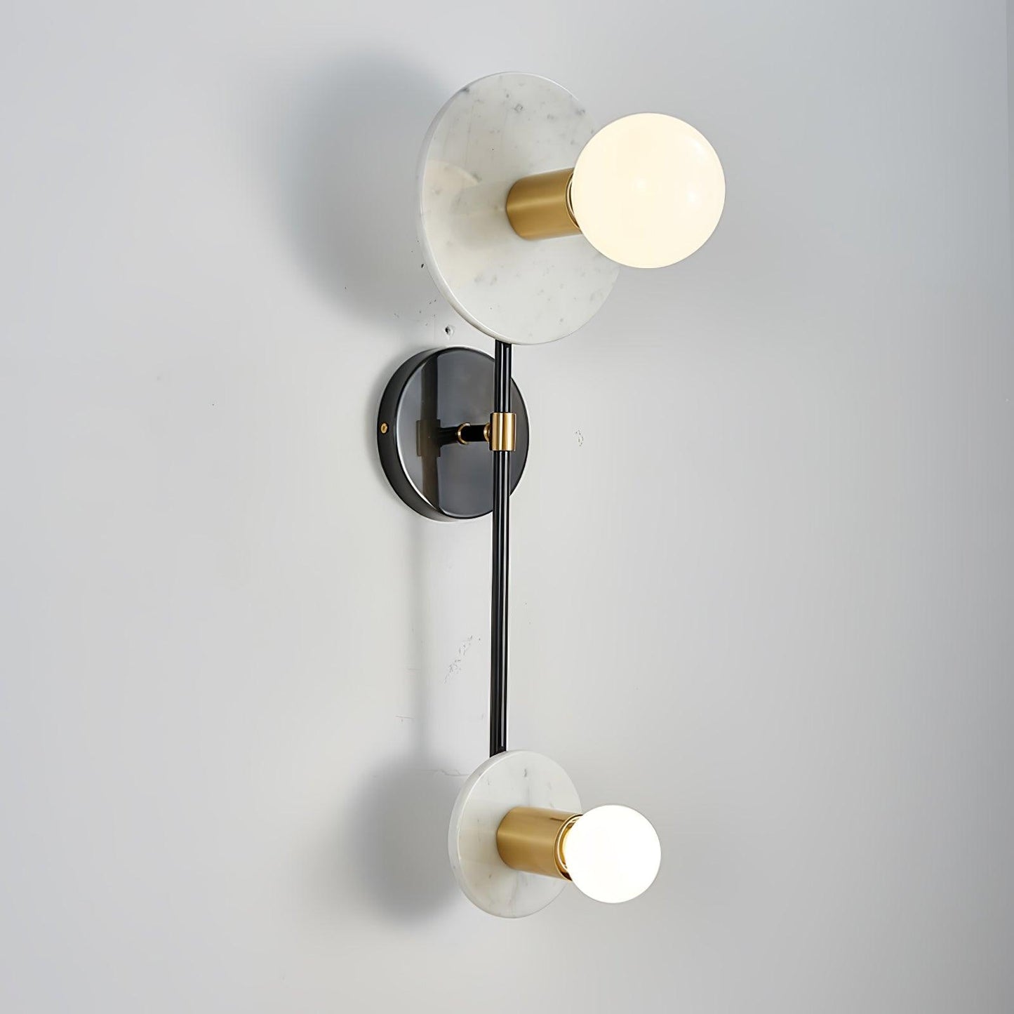 Balance Scale Wall Light with Marble and Metal Finish