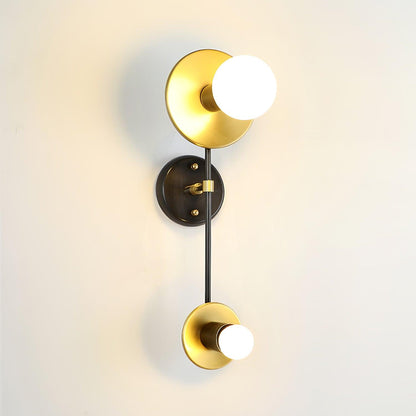 Balance Scale Wall Light with Marble and Metal Finish