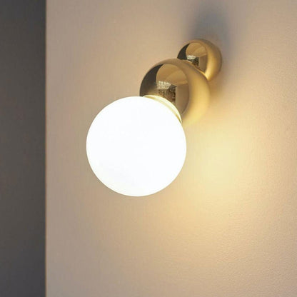 Ball Mounted Wall Light with White Glass Diffuser LED