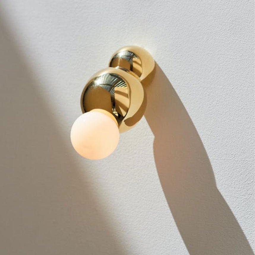 Ball Mounted Wall Light with White Glass Diffuser LED