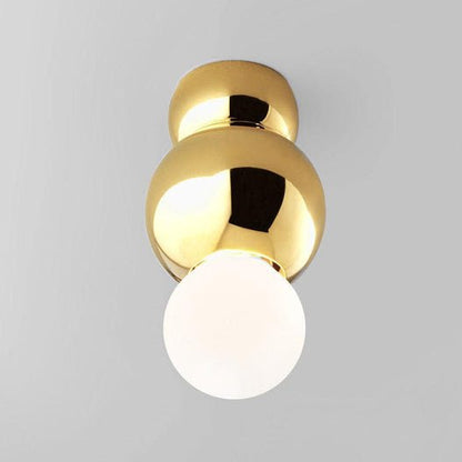 Ball Mounted Wall Light with White Glass Diffuser LED