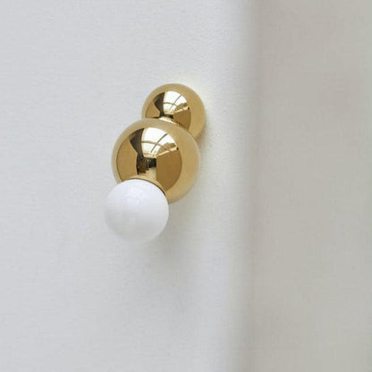 Ball Mounted Wall Light with White Glass Diffuser LED