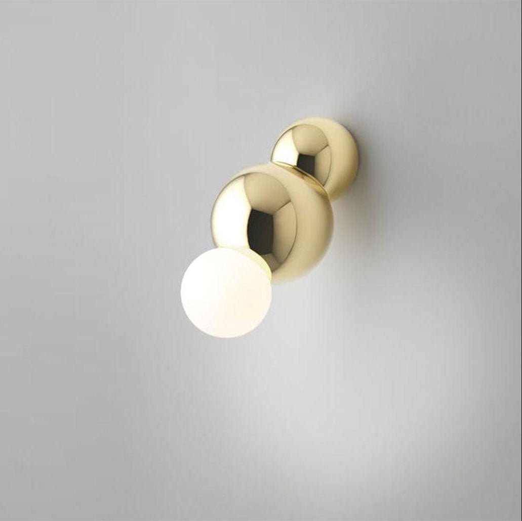 Ball Mounted Wall Light with White Glass Diffuser LED