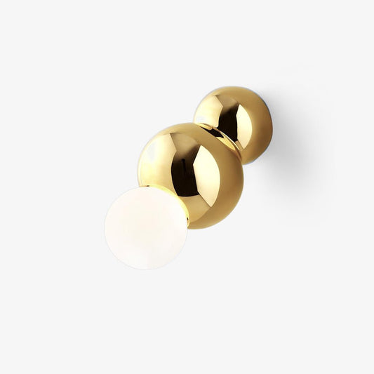 Ball Mounted Wall Light with White Glass Diffuser LED