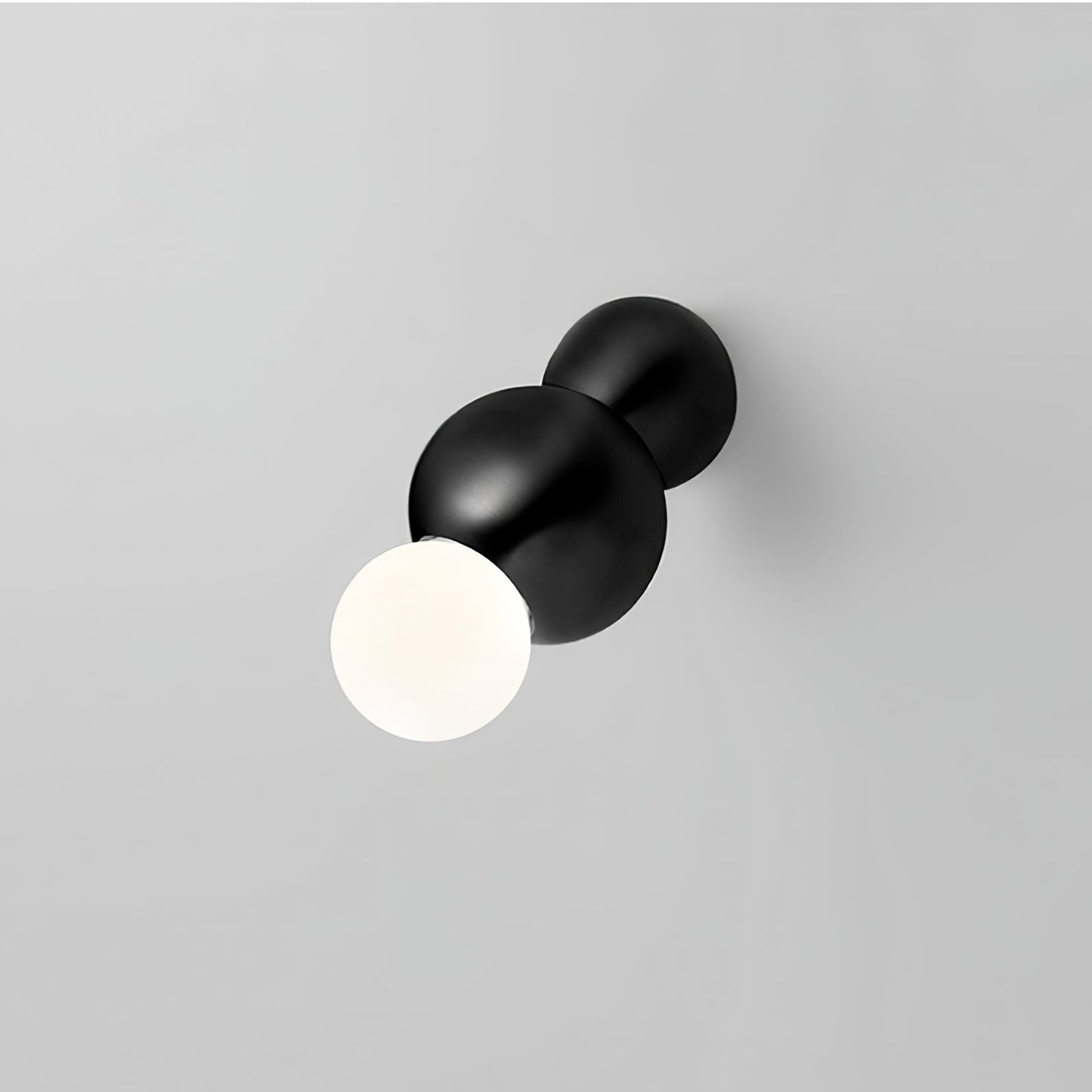Ball Mounted Wall Light with White Glass Diffuser LED