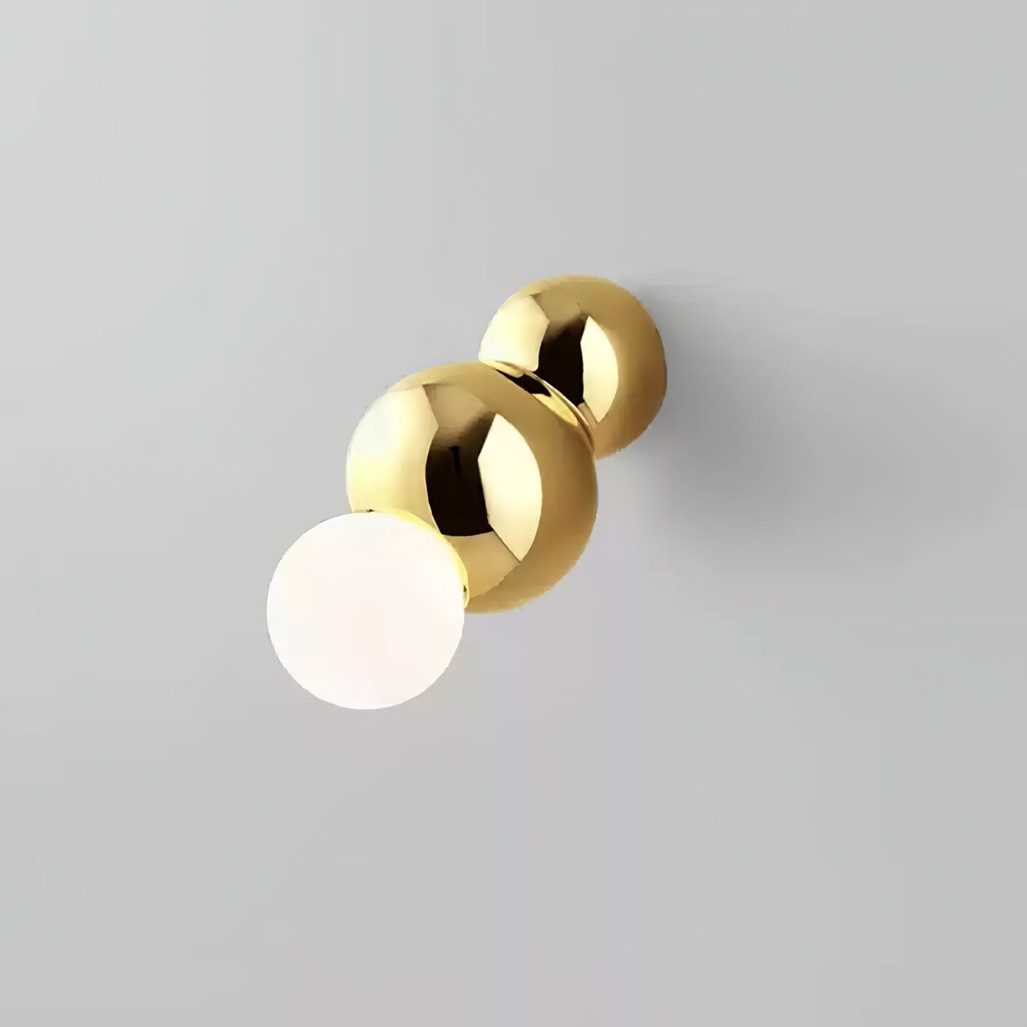 Ball Mounted Wall Light with White Glass Diffuser LED